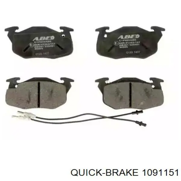 Ремкомплект тормозных колодок 1091151 Quick Brake