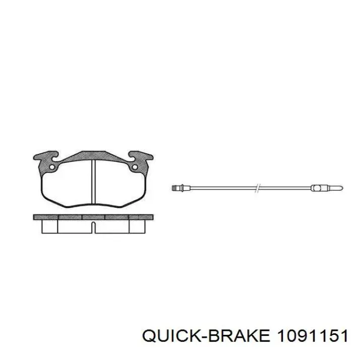 Купить 1091151 Quick Brake Ремкомплект тормозных колодок