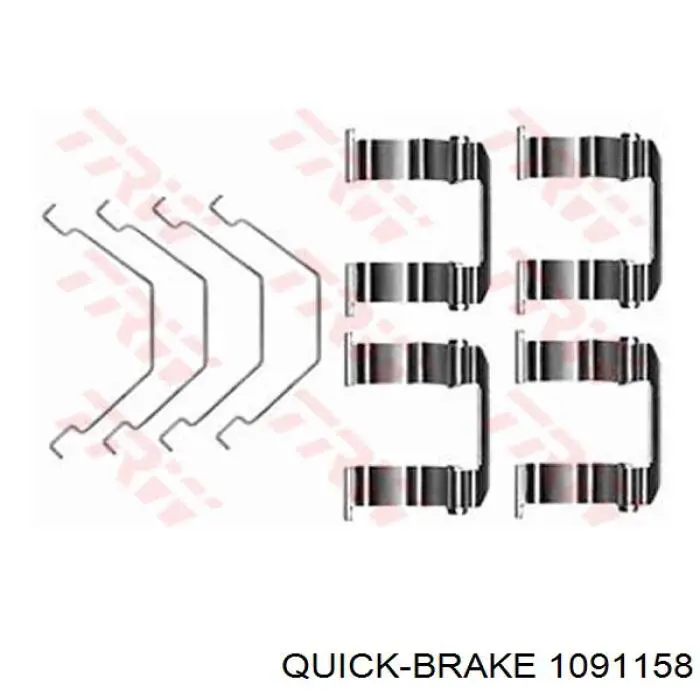 Комплект пружинок кріплення дискових колодок, передніх 1091158 Quick Brake