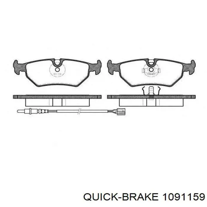Комплект пружинок крепления дисковых колодок передних 1091159 Quick Brake