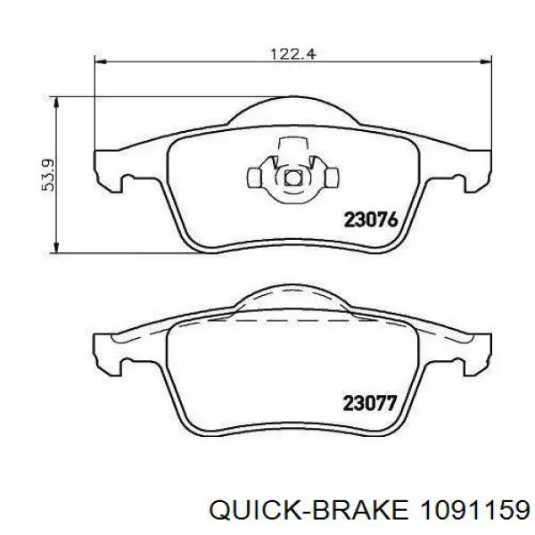 Комплект пружинок крепления дисковых колодок, передних Quick Brake 1091159 цена, от 3.44 USD