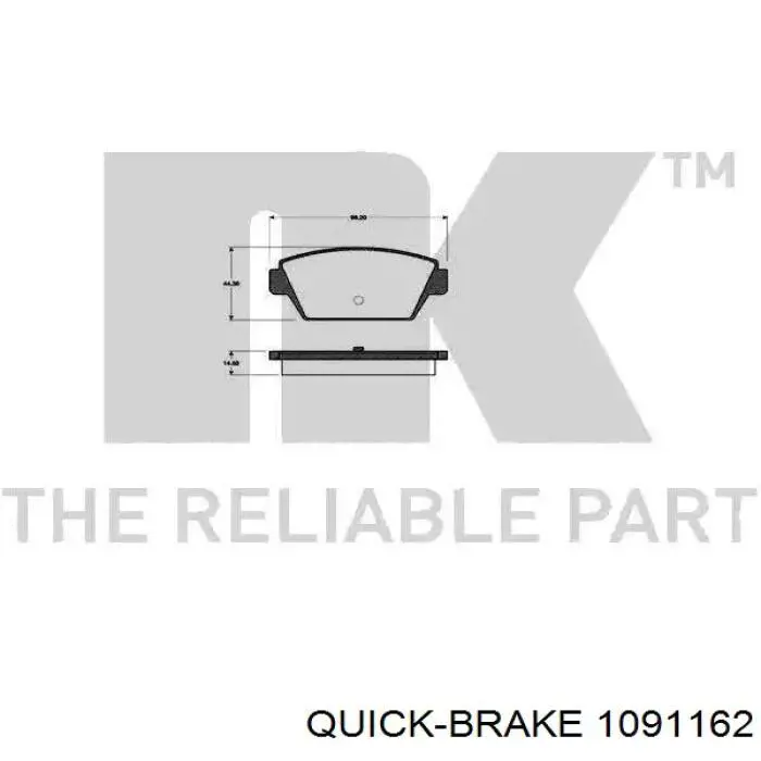 Комплект пружинок крепления дисковых колодок, передних Quick Brake 1091162 цена, от 3.37 USD
