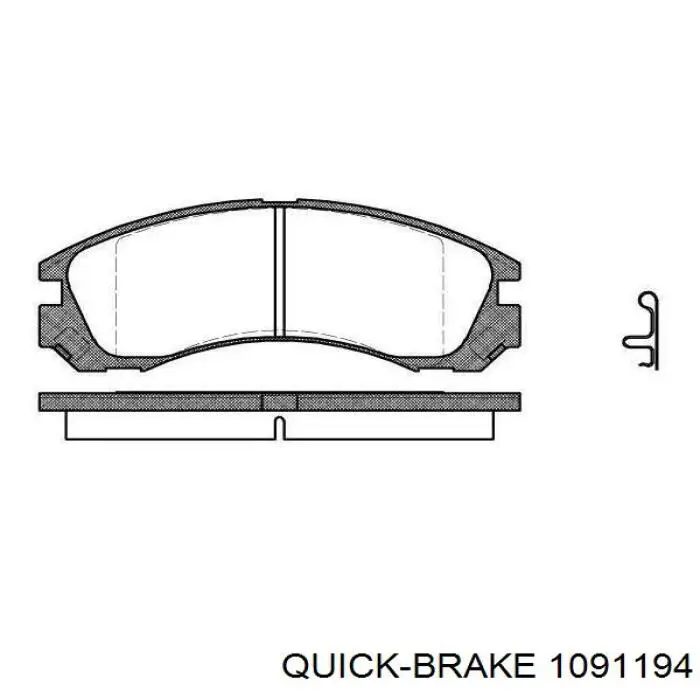 Комплект пружинок крепления дисковых колодок передних 1091194 Quick Brake