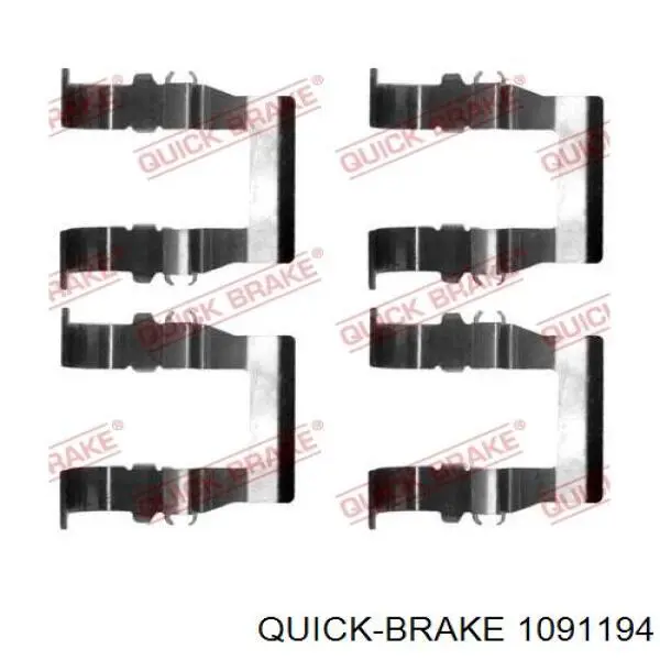 109-1194 Quick Brake kit de molas de fixação de sapatas de disco dianteiras