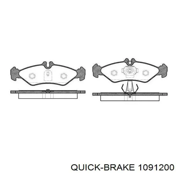 Комплект пружинок крепления дисковых колодок задних 1091200 Quick Brake