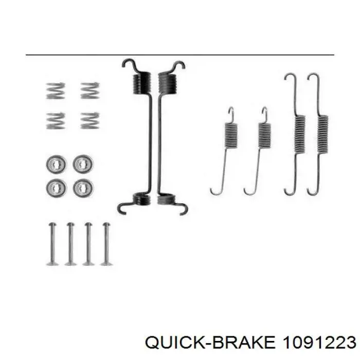 Комплект пружинок крепления дисковых колодок, передних Quick Brake 1091223 цена, от 10.41 USD