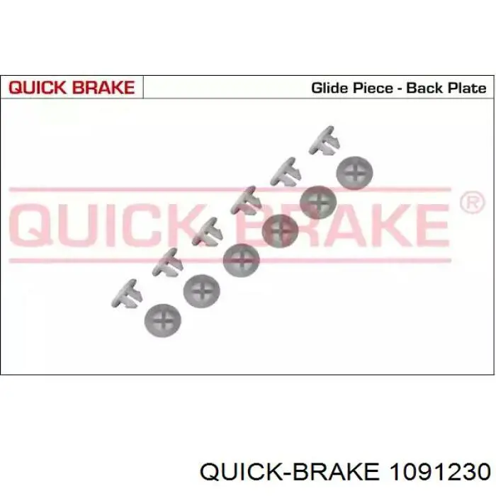 109-1230 Quick Brake kit de molas de fixação de sapatas de disco dianteiras