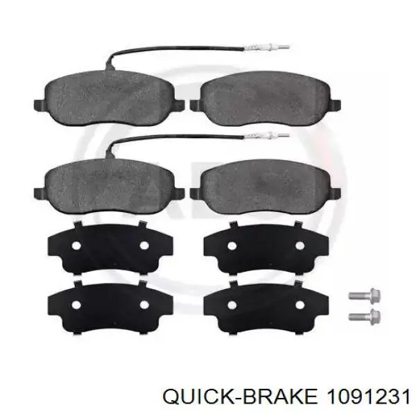 Conjunto De Muelles Almohadilla Discos Traseros 1091231 Quick Brake