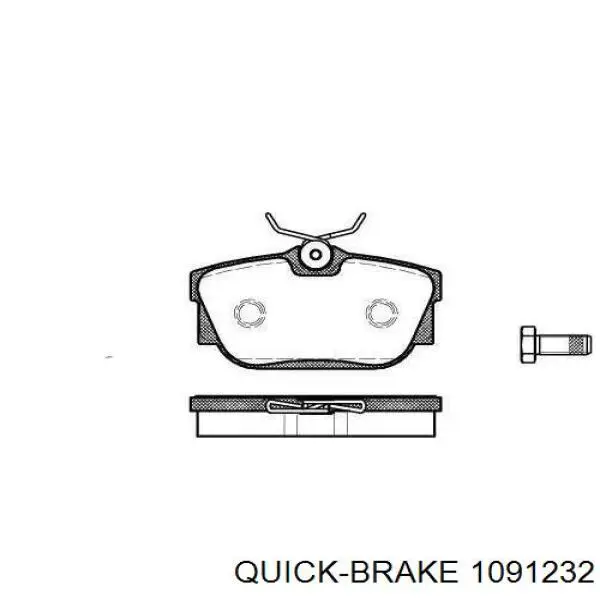 Купить 1091232 Quick Brake Комплект пружинок крепления дисковых колодок задних