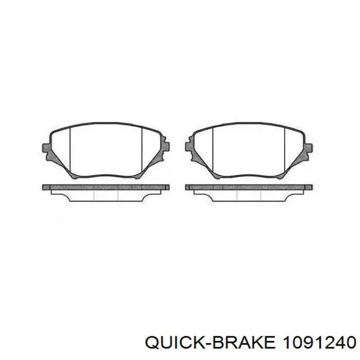 Комплект пружинок крепления дисковых колодок передних 1091240 Quick Brake