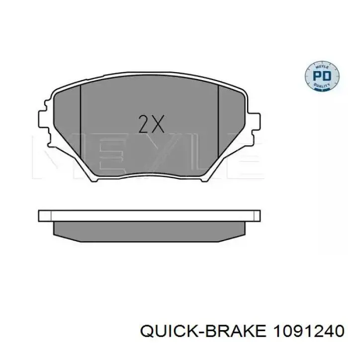 Комплект пружинок крепления передних дисковых колодок Quick Brake 1091240