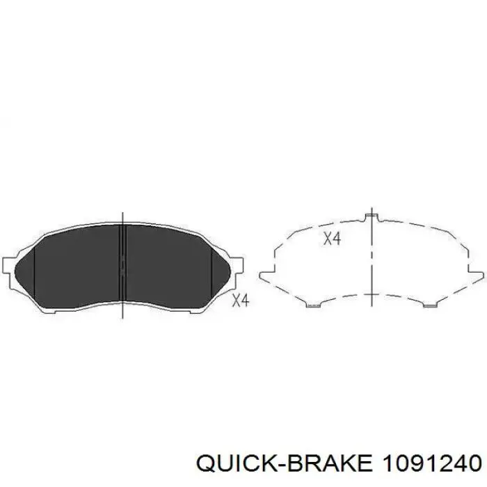 1091240 Quick Brake Комплект пружинок крепления дисковых передних колодок