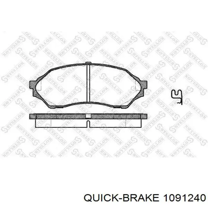 Комплект пружинок крепления дисковых колодок передних 1091240 Quick Brake