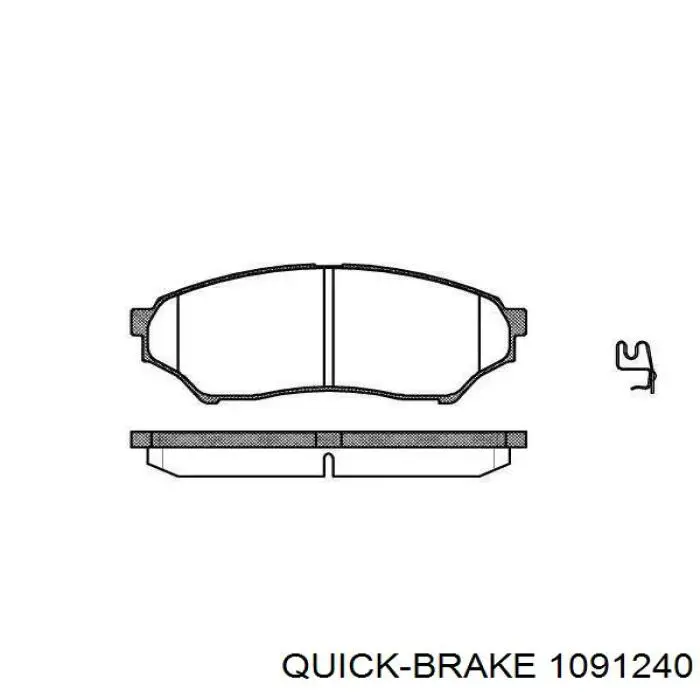 Комплект пружинок крепления дисковых колодок, передних Quick Brake 1091240 цена, от 6.58 USD