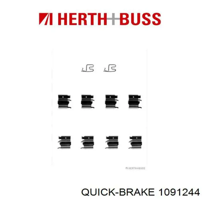 1091244 Quick Brake Комплект пружинок крепления дисковых передних колодок