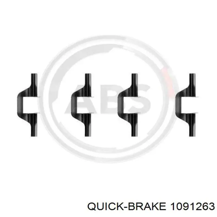 1091263 Quick Brake kit de molas de fixação de sapatas de disco traseiras