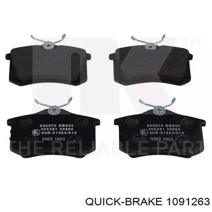 Купить 1091263 Quick Brake Комплект пружинок крепления дисковых колодок задних