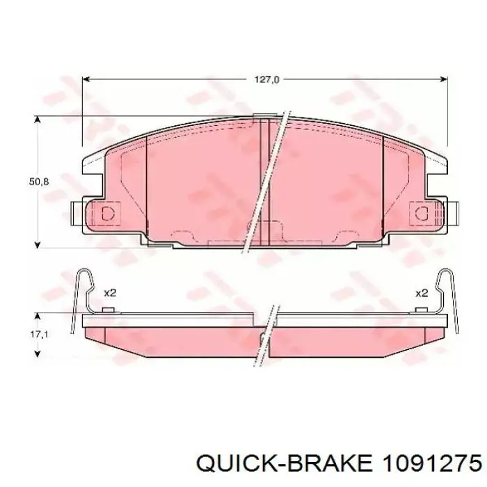 1091275 Quick Brake Ремкомплект торм. колодок