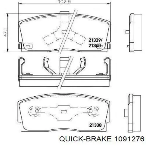 Комплект пружинок крепления дисковых колодок, передних Quick Brake 1091276 цена, от 2.71 USD