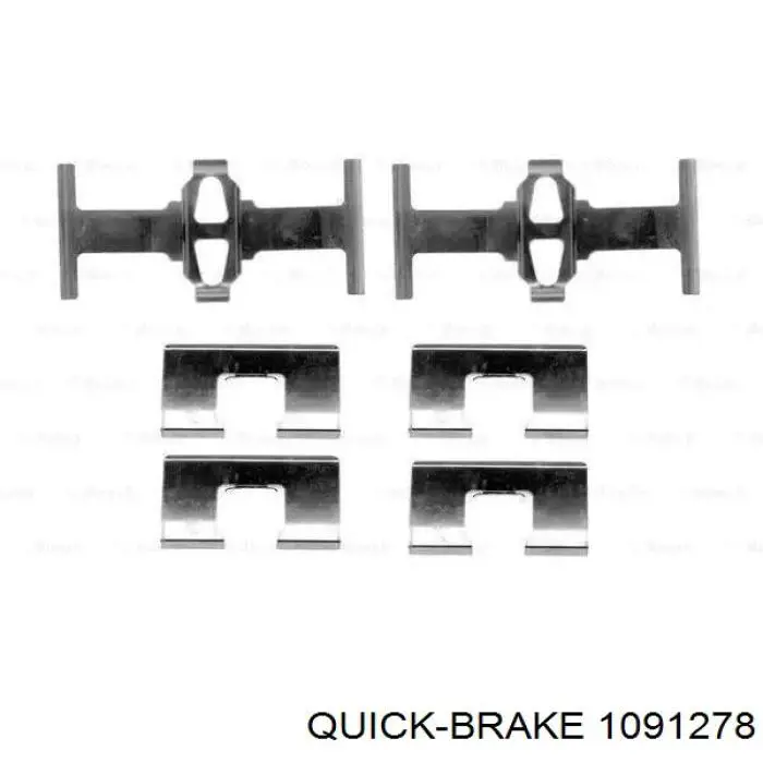 1091278 Quick Brake Комплект пружинок крепления дисковых передних колодок