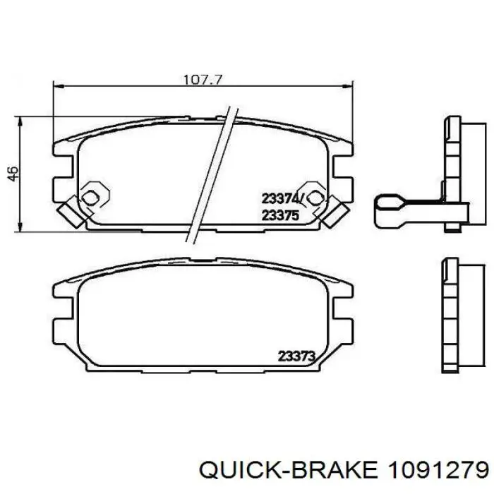 Комплект пружинок крепления задних дисковых колодок Quick Brake 1091279
