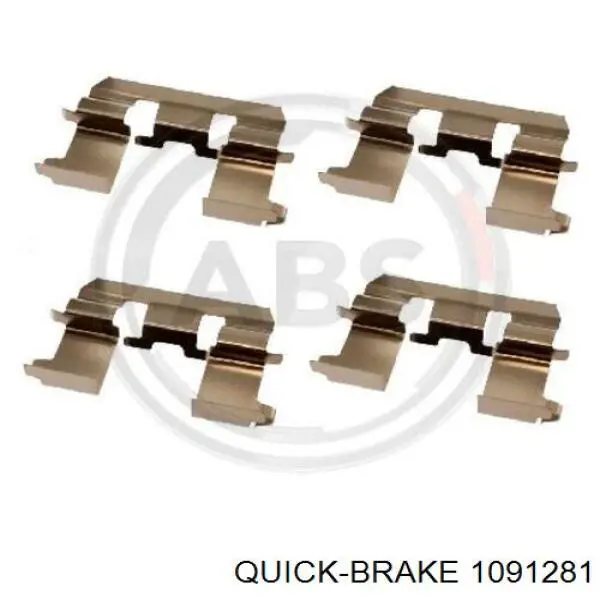 109-1281 Quick Brake kit de molas de fixação de sapatas de disco dianteiras