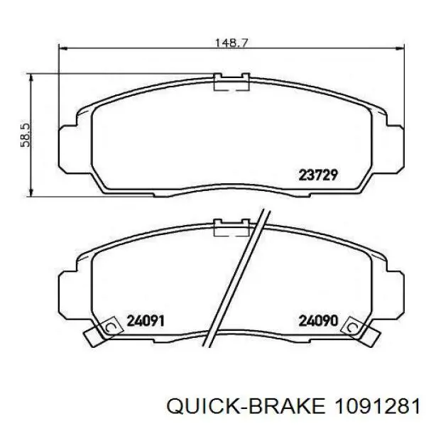 Комплект пружинок крепления передних дисковых колодок Quick Brake 1091281