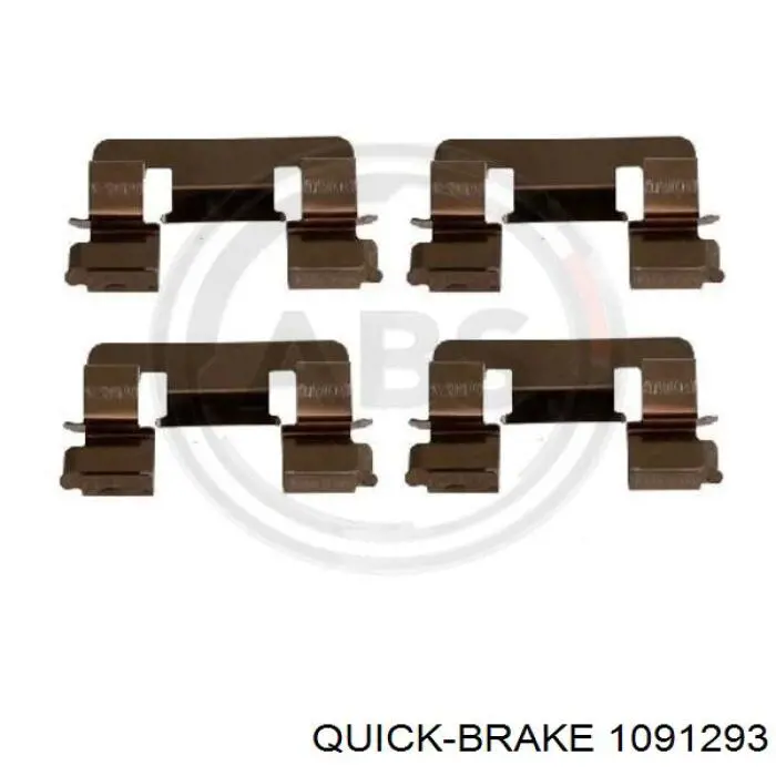 109-1293 Quick Brake kit de molas de fixação de sapatas de disco dianteiras