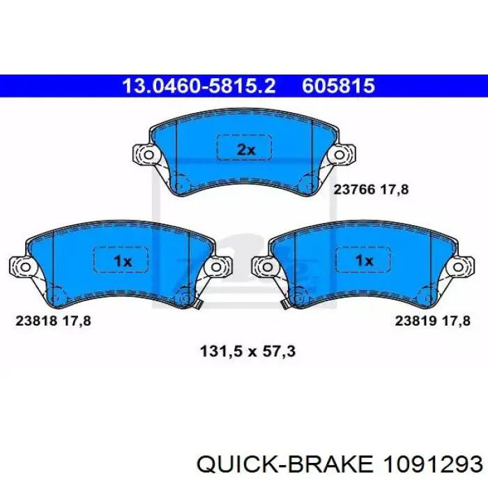 Комплект пружинок крепления дисковых колодок, передних Quick Brake 1091293 цена, от 4.31 USD