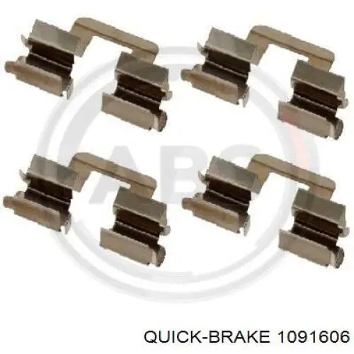 Conjunto De Muelles Almohadilla Discos Traseros 1091606 Quick Brake