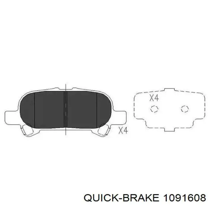 1091608 Quick Brake Комплект пружинок крепления дисковых колодок, задних