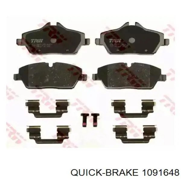 Купить 1091648 Quick Brake Комплект пружинок крепления дисковых колодок передних