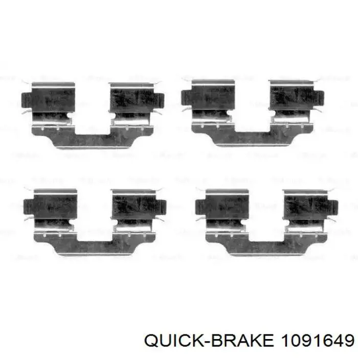 Комплект пружинок крепления дисковых колодок, передних Quick Brake 1091649 цена, от 4.76 USD