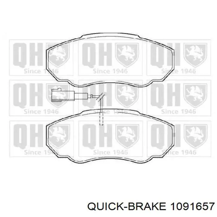 Комплект пружинок крепления дисковых колодок передних 1091657 Quick Brake