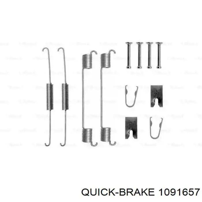 Комплект пружинок крепления передних дисковых колодок Quick Brake 1091657