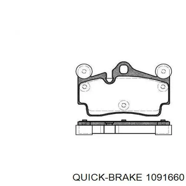 Ремкомплект тормозов задних Quick Brake 1091660 цена, от 4.38 USD