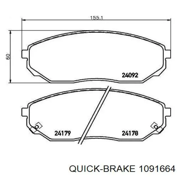 Комплект пружинок крепления дисковых колодок, передних Quick Brake 1091664 цена, от 4.37 USD