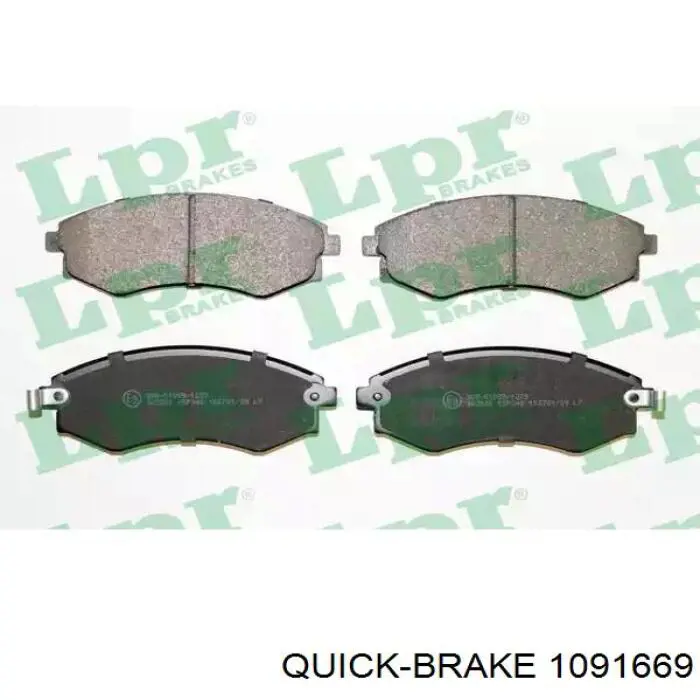 1091669 Quick Brake Комплект пружинок крепления дисковых передних колодок