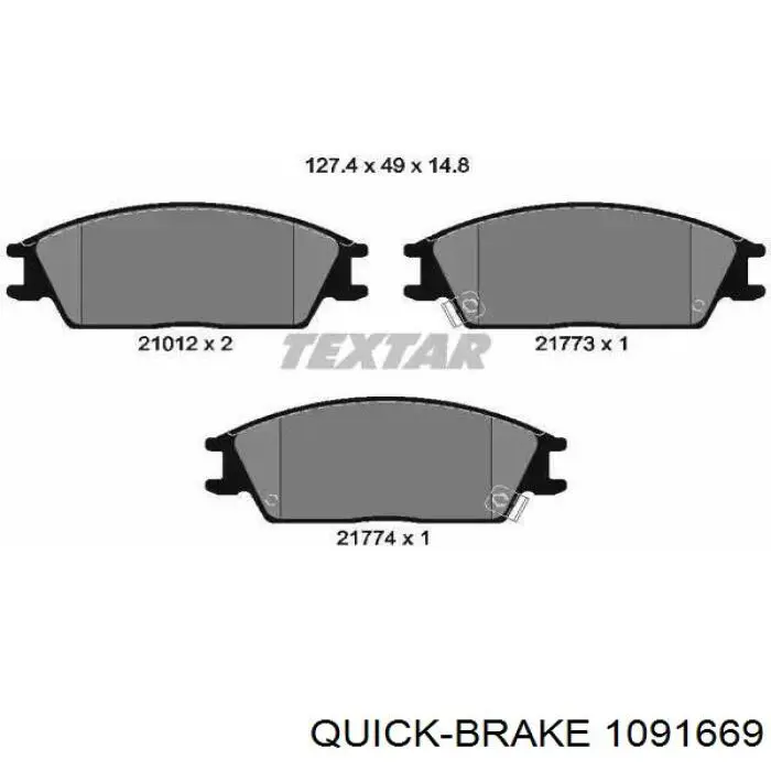 Комплект пружинок крепления дисковых колодок, передних Quick Brake 1091669 цена, от 4.44 USD