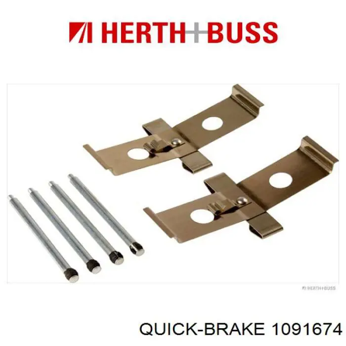 Комплект пружинок крепления дисковых колодок передних 1091674 Quick Brake
