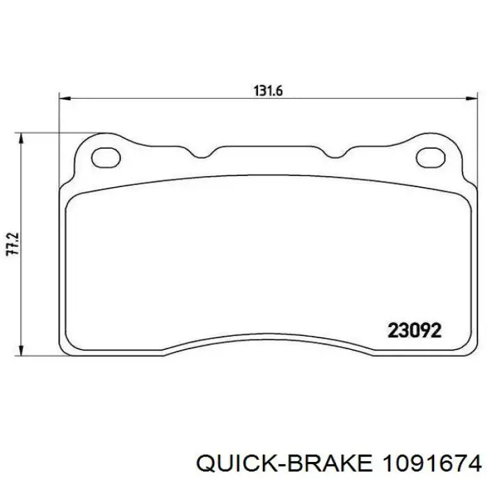 Комплект пружинок крепления передних дисковых колодок Quick Brake 1091674