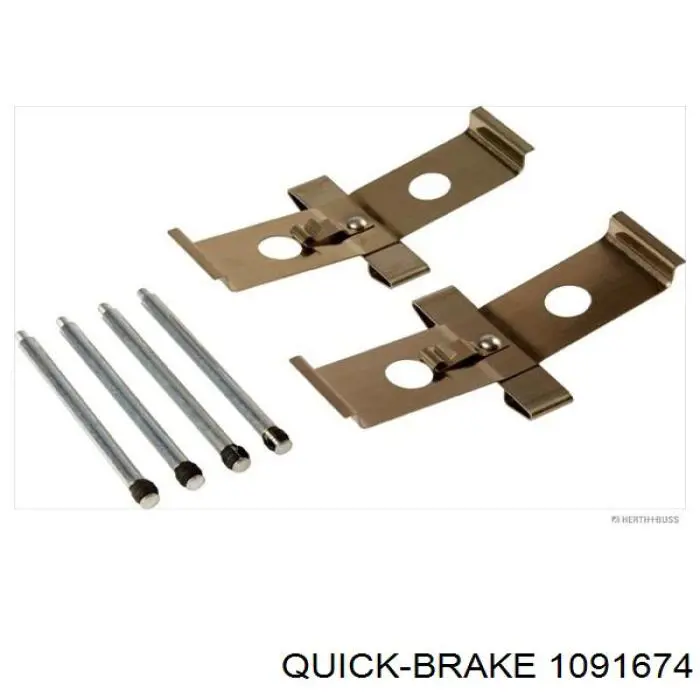 1091674 Quick Brake Комплект пружинок крепления дисковых передних колодок