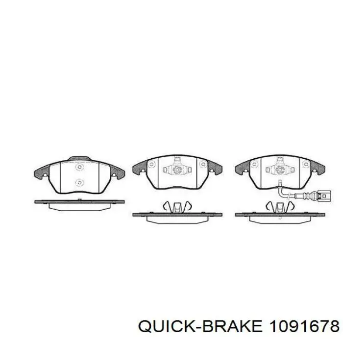 Комплект пружинок крепления дисковых колодок, передних Quick Brake 1091678 цена, от 3.20 USD