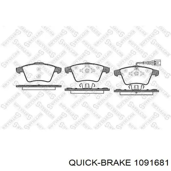 Ремкомплект тормозных колодок 1091681 Quick Brake