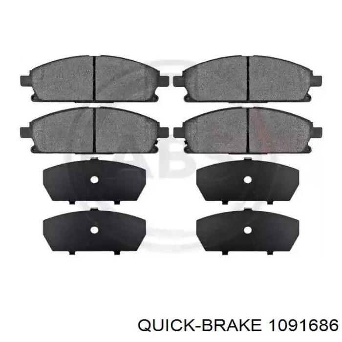 1091686 Quick Brake Комплект пружинок крепления дисковых передних колодок
