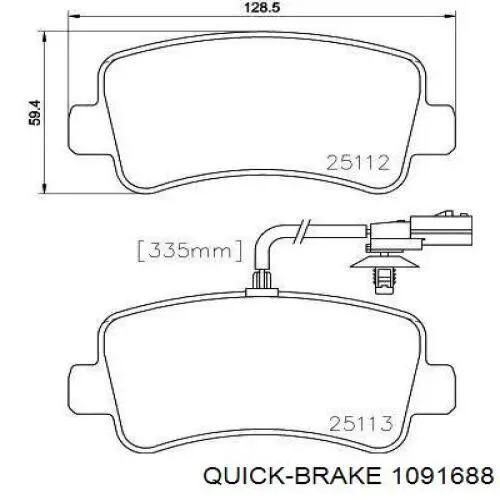 Купить 1091688 Quick Brake Комплект пружинок крепления дисковых колодок передних