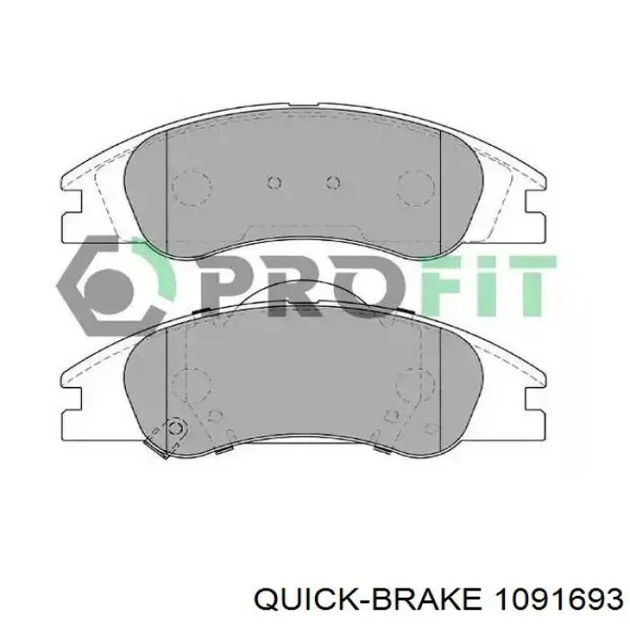 1091693 Quick Brake Комплект пружинок крепления дисковых передних колодок