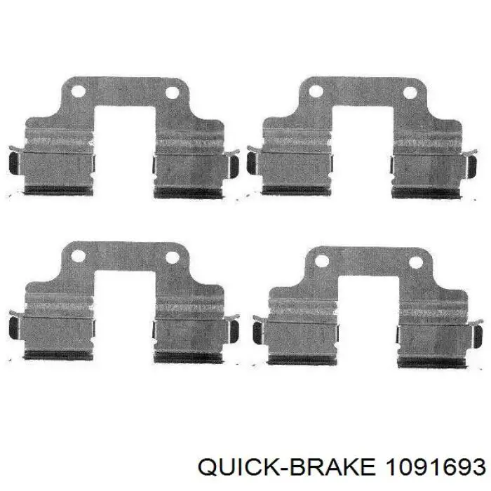 Купить 1091693 Quick Brake Комплект пружинок крепления дисковых колодок передних