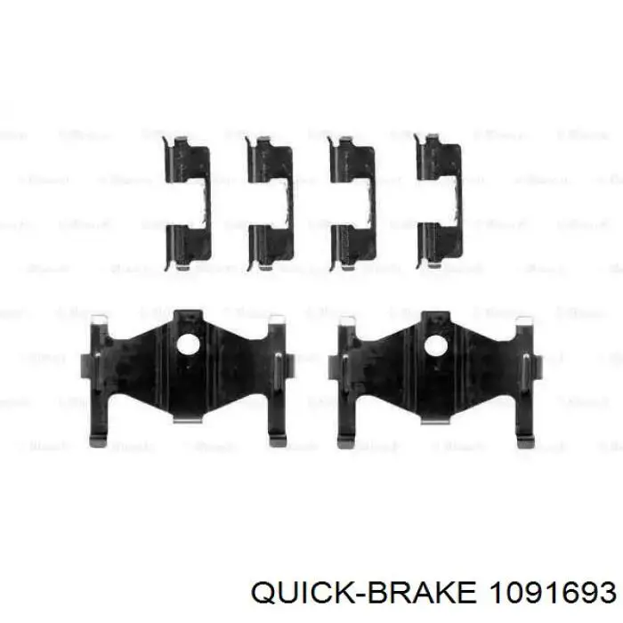 Комплект пружинок крепления дисковых колодок, передних Quick Brake 1091693 цена, от 3.70 USD
