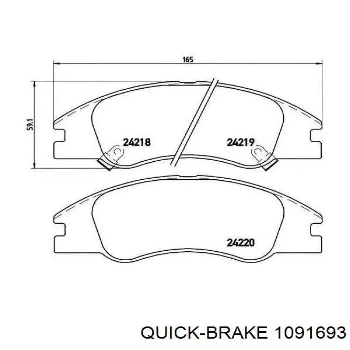 Купить 1091693 Quick Brake Комплект пружинок крепления дисковых колодок передних